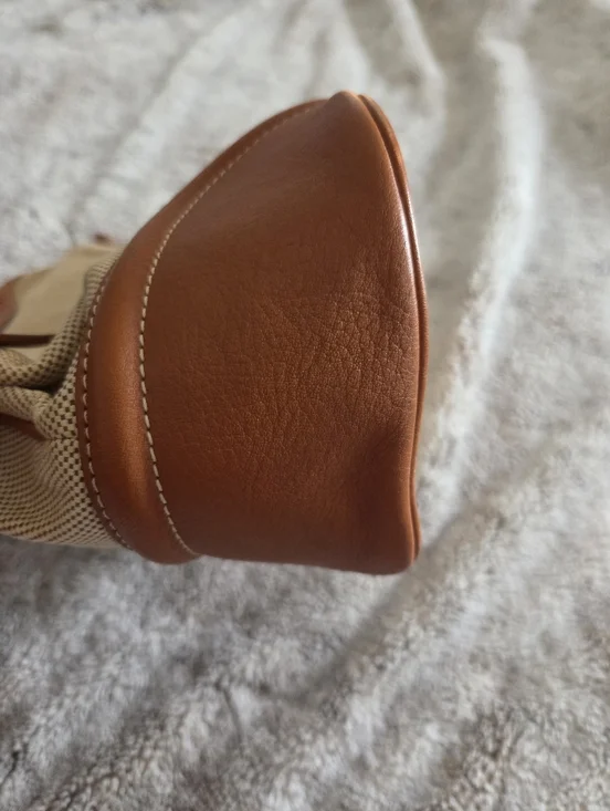 Dooney & Bourke Tan Canvas and Brown Leather Shoulder Bag - Picture 8 of 13